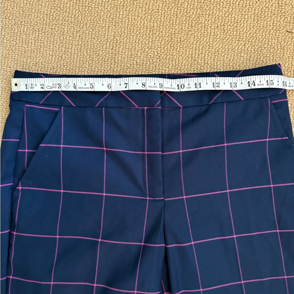 NWT Trina Turk Women’s Navy and Magenta Grid Suit, both size 4 - Picture 6 of 10